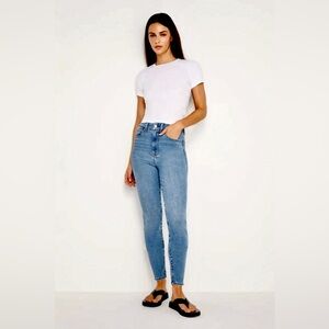 High-Rise Light Blue Skinny Jeans - Women
